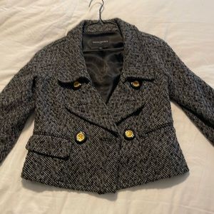 Xs banana republic jacket suit coat tweed black